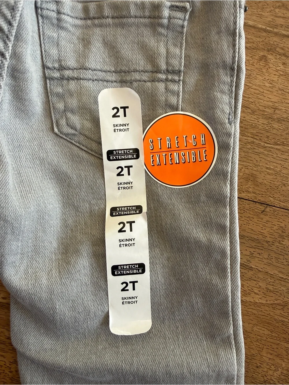 Kids Slim Straight Light Gray Jeans